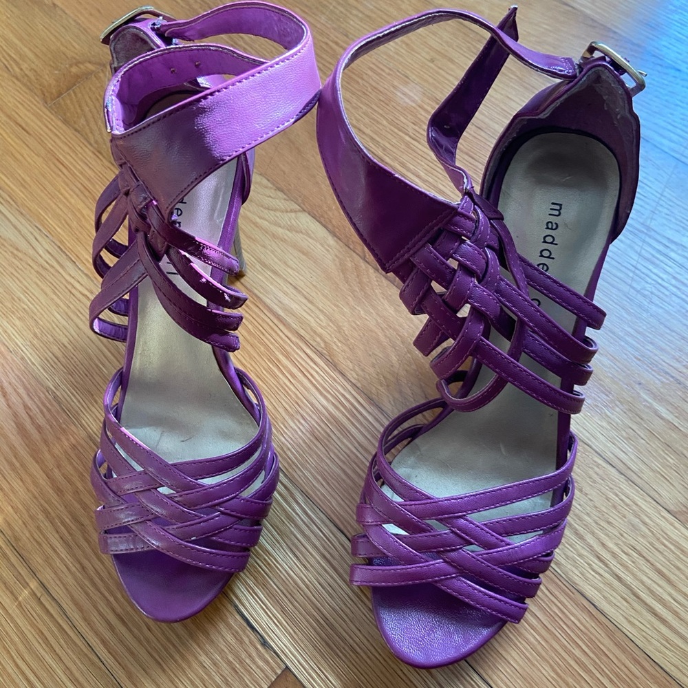 Purple sandal heels